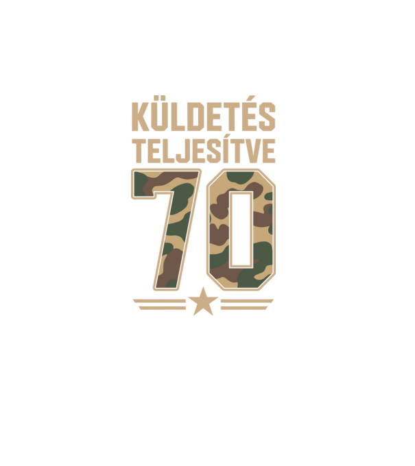 Küldetés teljesítve 70 minta türkiz pólón