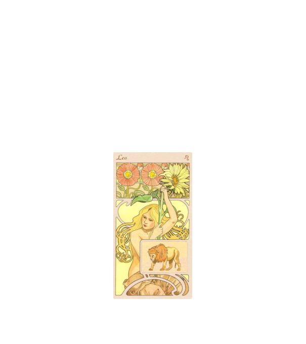 Tarot Horoszkóp OROSZLÁN minta fehér pólón