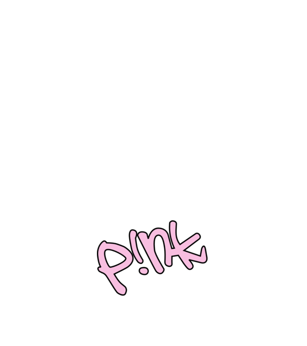 PINK minta világos rózsaszín pólón