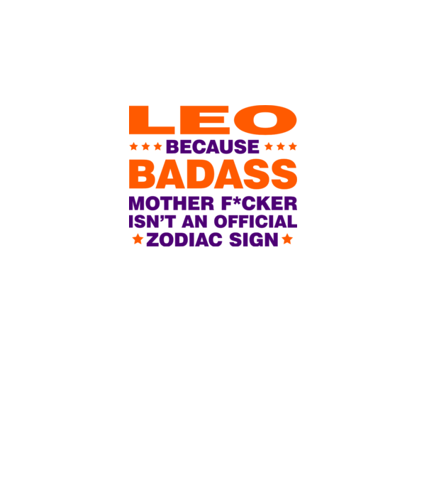 Badass zodiac LEO minta fehér pólón