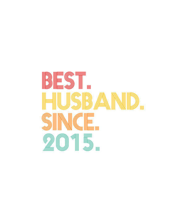 best husband since 2015 retro minta fekete pólón