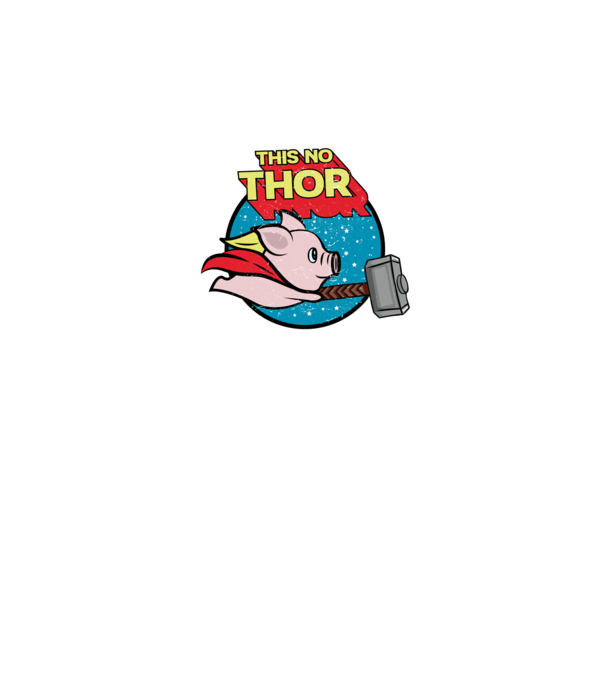 ThisNoThor retro koptatott minta szürke pólón