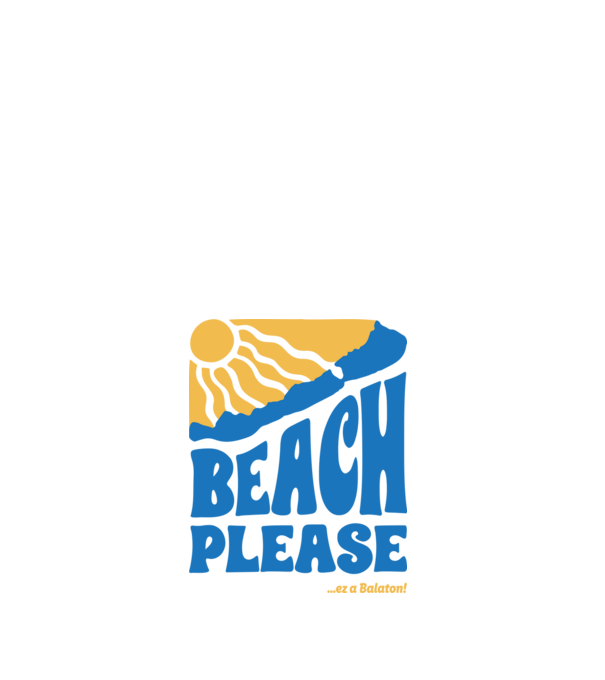Beach Please, ez a Balaton! minta fehér pólón