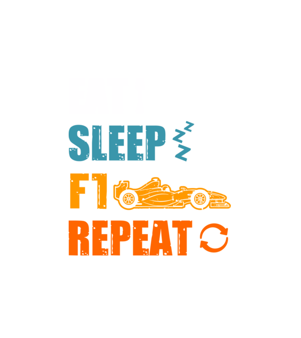 Forma 1 eat sleep repeat 2 minta fehér pólón