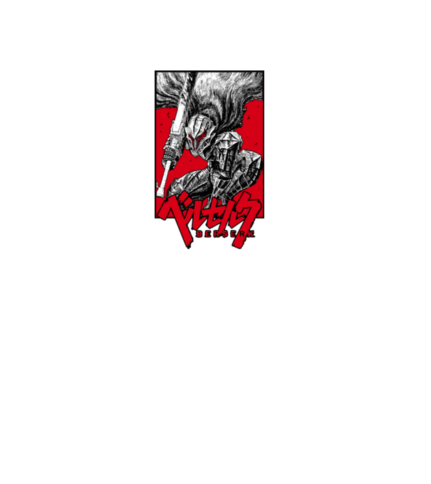 Berserk Guts minta fekete pólón