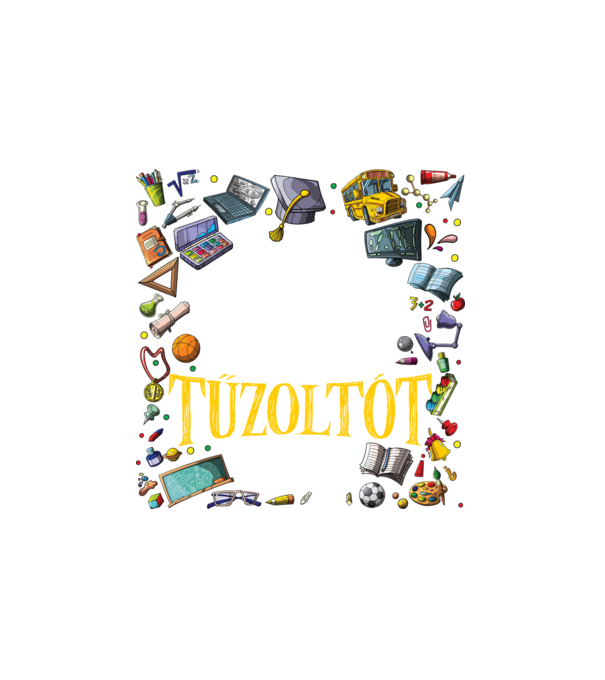 Jövőbeli tűzoltó minta fehér pólón