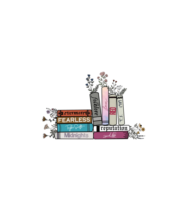 Eras tour books color 2 minta fehér pólón