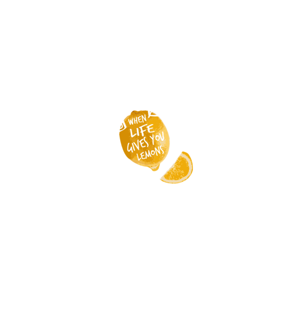 When life gives you lemons... minta sötétkék pólón
