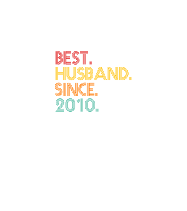 best husband since 2010 retro minta fekete pólón