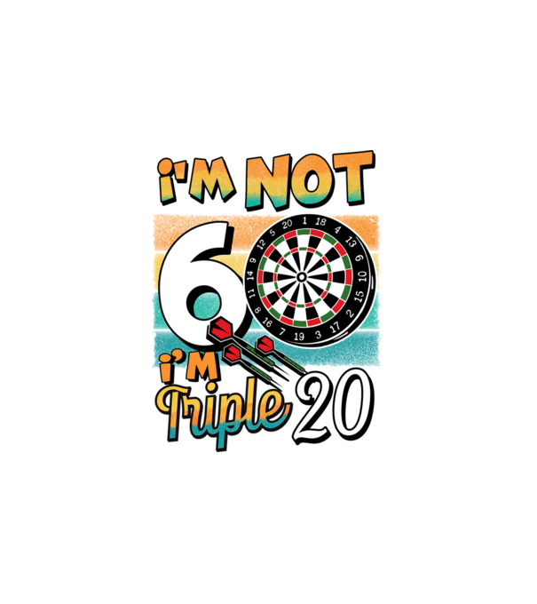 Darts Birthday 60 years old minta fehér pólón