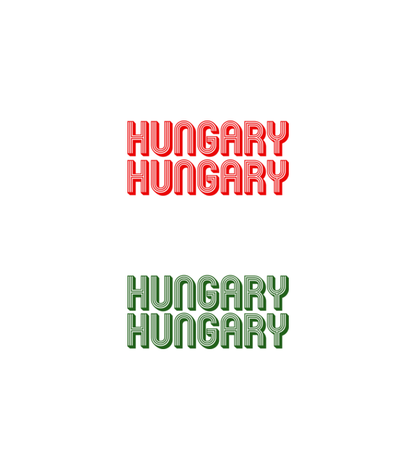Hungary Hungary szurkolói póló minta fehér pólón