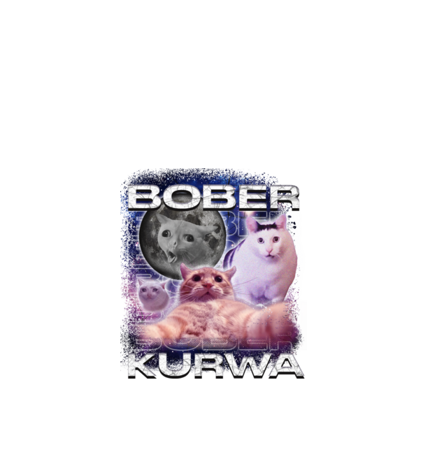 NEMBober Kurwa macska minta fekete pólón
