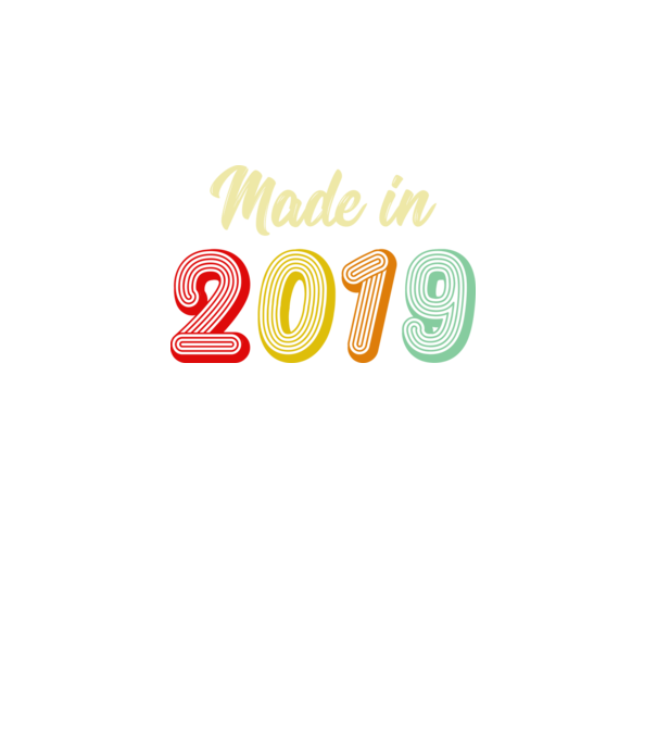 made in 2019 retro minta türkiz pólón
