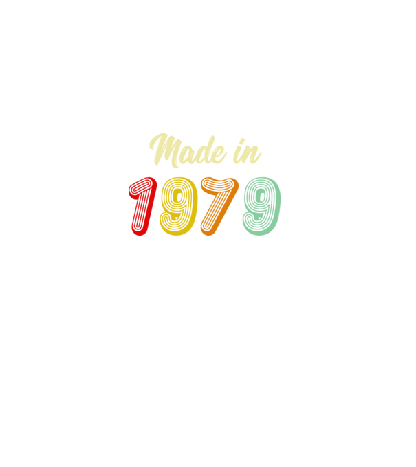 made in 1979 retro minta fekete pólón