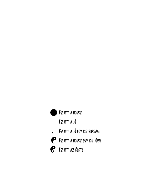 Yin Yang, az élet rendje minta világoskék pólón
