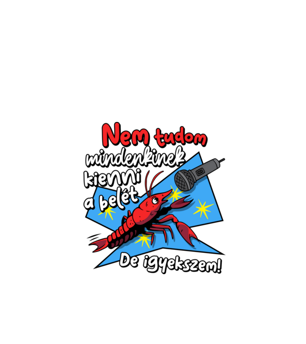 Rák interjún minta fehér pólón
