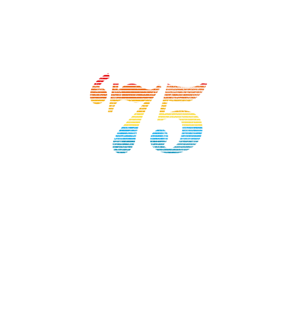 Retro születésnap 1975 minta fekete pólón