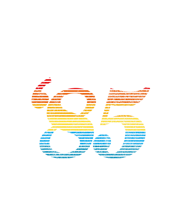 Retro szülinap 1985 minta fekete pólón