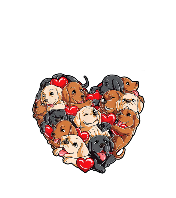 Puppy Heart minta fekete pólón