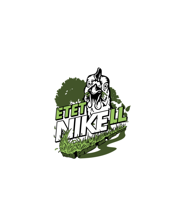 EtetNikell pipi feketére minta fekete pólón