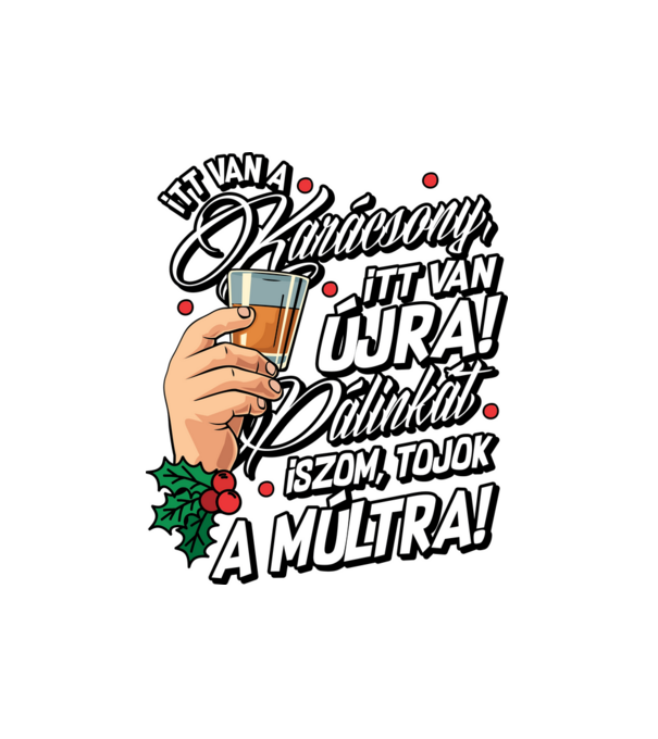 Tojok a múltra minta fehér pólón