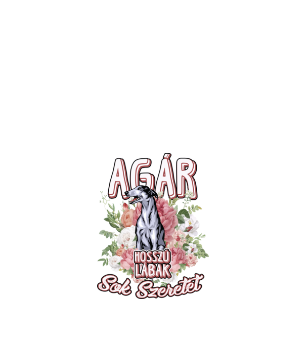 FLORAL DOGGO agár minta fehér pólón