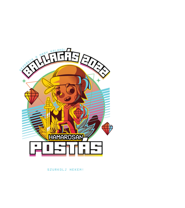 Arcade Jövőbeli szakmás postás minta fehér pólón