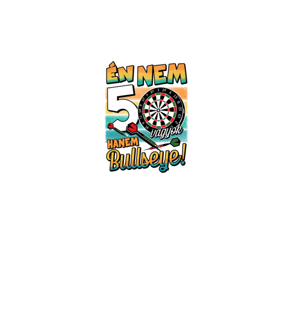 Darts Szülinap 50 éves minta fekete pólón