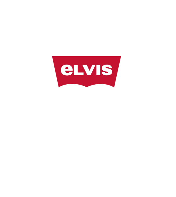 Elvis logo minta piros pólón