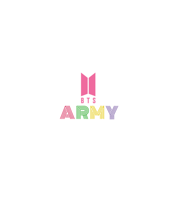 BTS ARMY minta fekete pólón