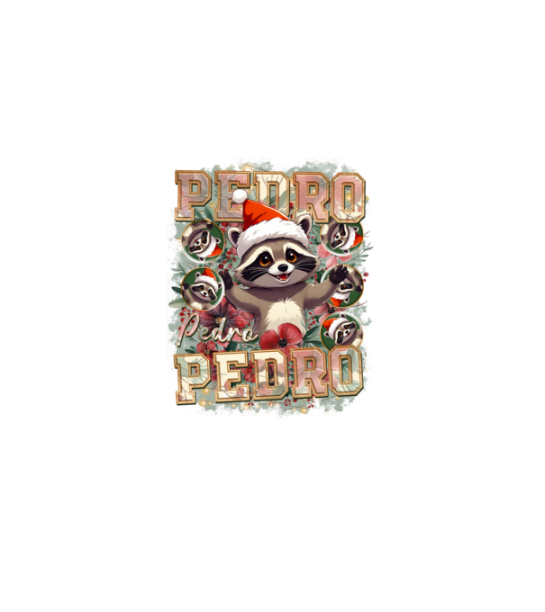 Girly Pedro xmas minta fehér pólón