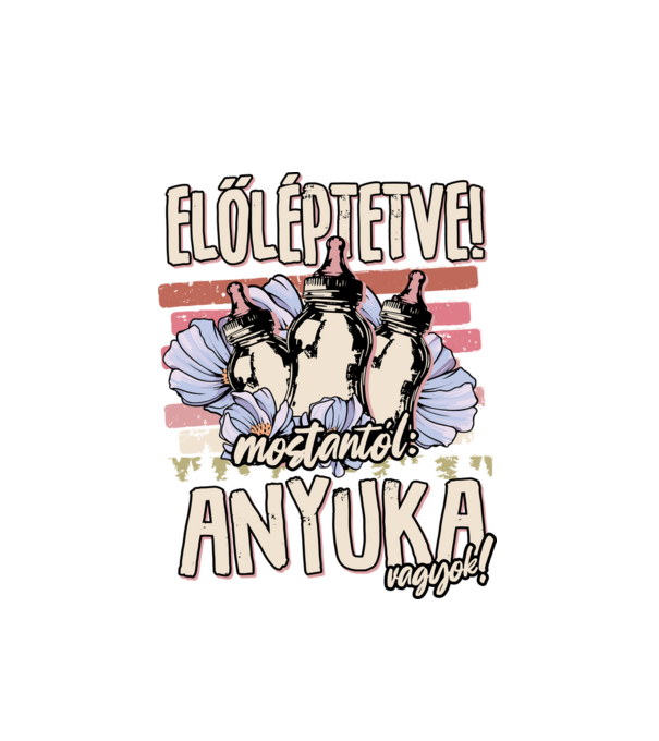 Előléptetve anya minta fehér pólón