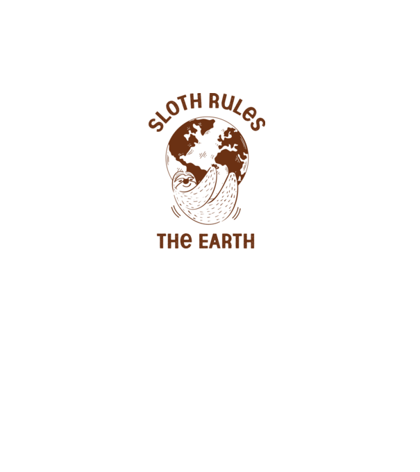 Sloth rules the world minta fehér pólón
