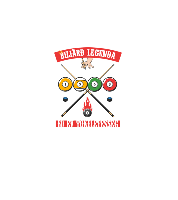 Biliárd legenda született 1963 minta fekete pólón