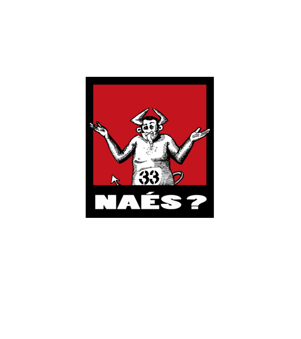 Naes minta fehér pólón
