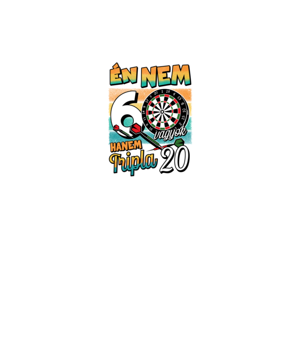 Darts Szülinap 60 éves minta fekete pólón