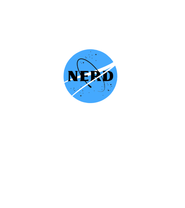 Nerd NASA logó minta fehér pólón