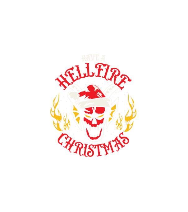 Hellfire Christmas minta fehér pólón