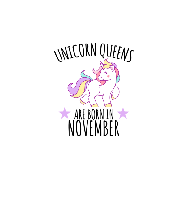 Unicorn queens are born in - November minta királykék pólón