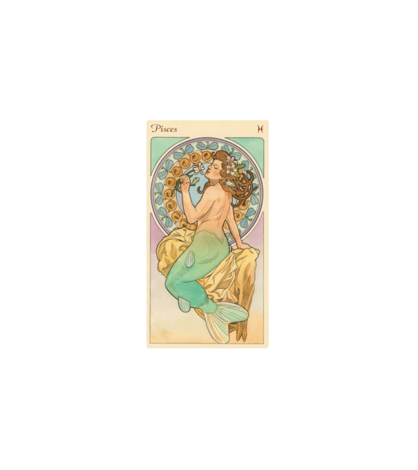 Tarot Horoszkóp HALAK minta fehér pólón