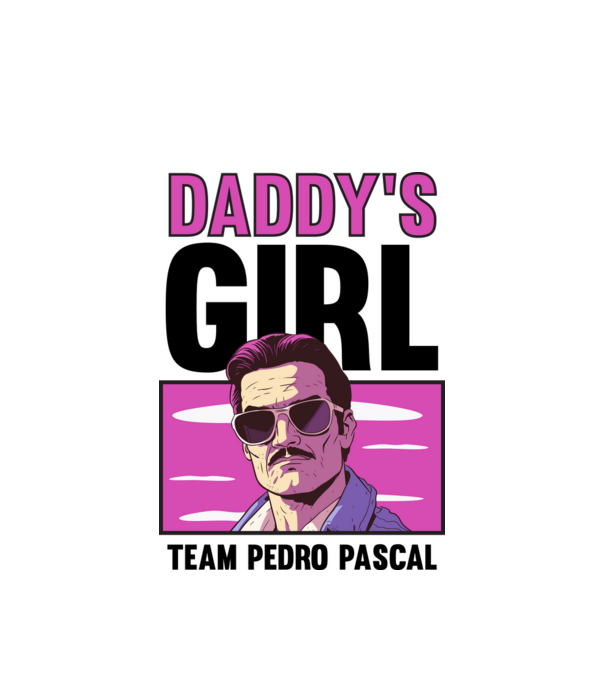 Pedro Pascal Daddys girl minta fehér pólón