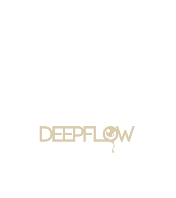 DeepFlow minta sötétkék pólón