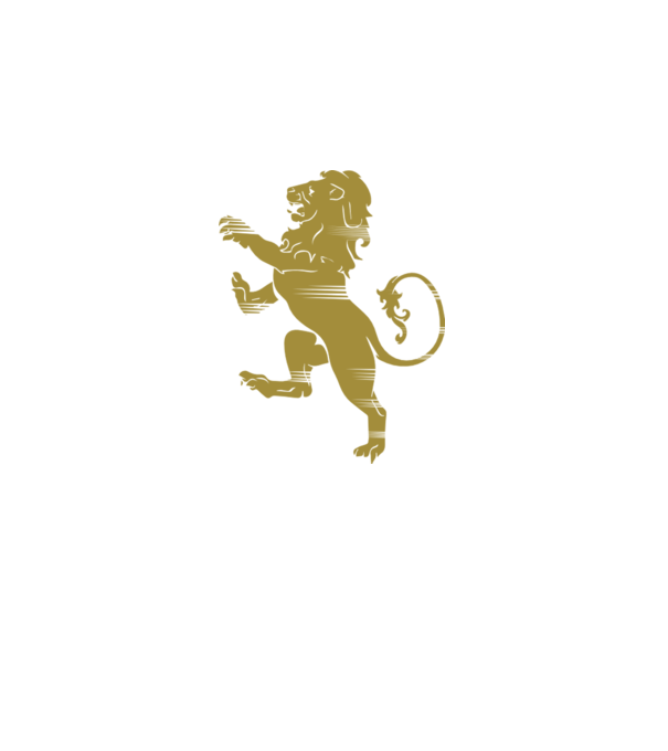 Lion Rampant minta fekete pólón