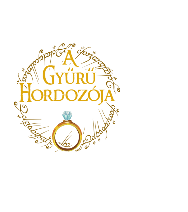 A gyűrű hordozója minta fehér pólón