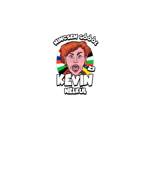 Nincsen góóól Kevin Nélkül minta fekete pólón