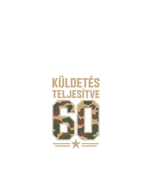 Küldetés teljesítve 60 minta fekete pólón