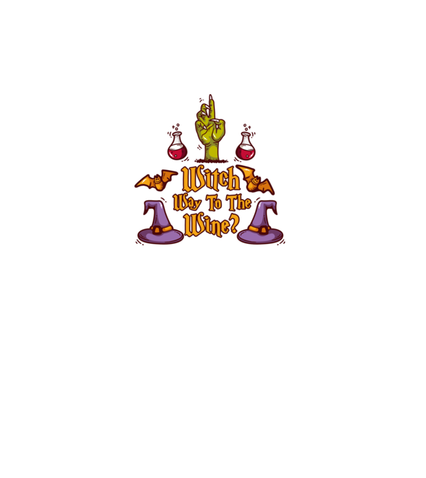 Witch way to the wine minta rózsaszín pólón