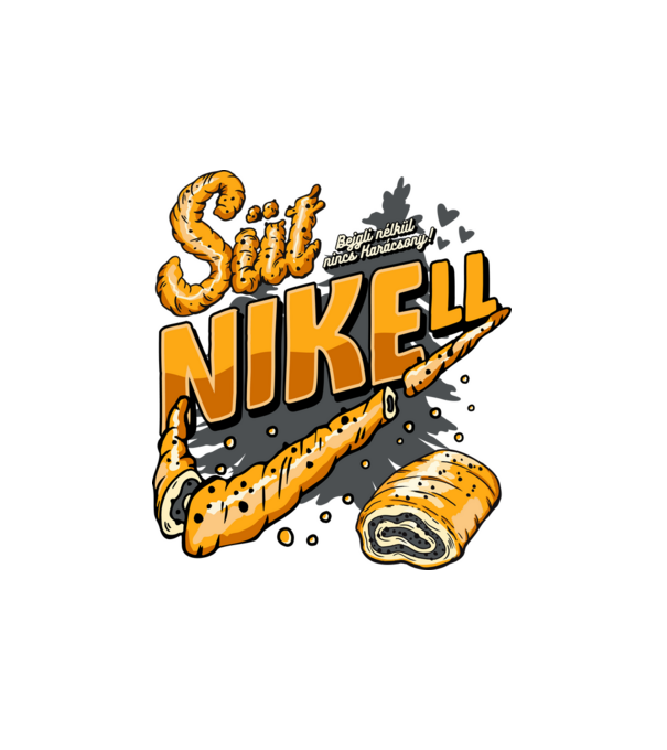 SütNikell minta fehér pólón