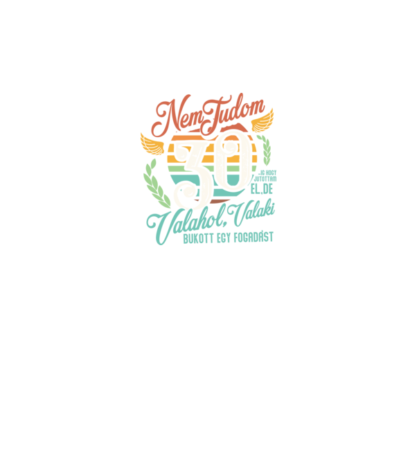 Szülinapos fogadás retro 30 éves minta fekete pólón
