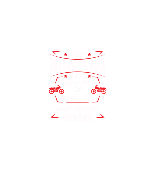 Menő Motoros apa minta szürke pólón